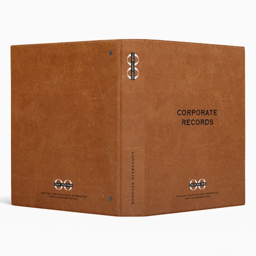Corporate Record Book Binder Sable Leather Zazzle