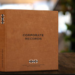 Corporate Record Book Binder Sable Leather<br><div class="desc">Corporate Record Book Binder designed for storing corporate documents and records. Ideal for corporate records, documents, financials, bookkeeping, creating corporate compliance kits, creating a corporate record book for LLC, S Corp and more. Designed with a horizontal logo banner image (2560 x 1440 px), you can customize by changing the text...</div>