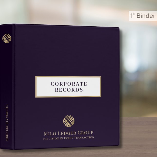 Corporate Record Book Binder with Custom Logo (Creator Uploaded)