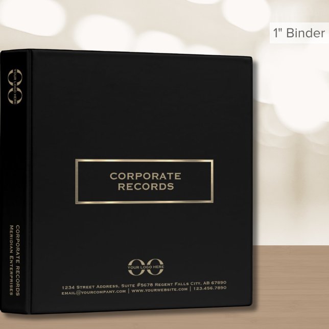 Corporate Record Book Binder with Custom Logo (Creator Uploaded)