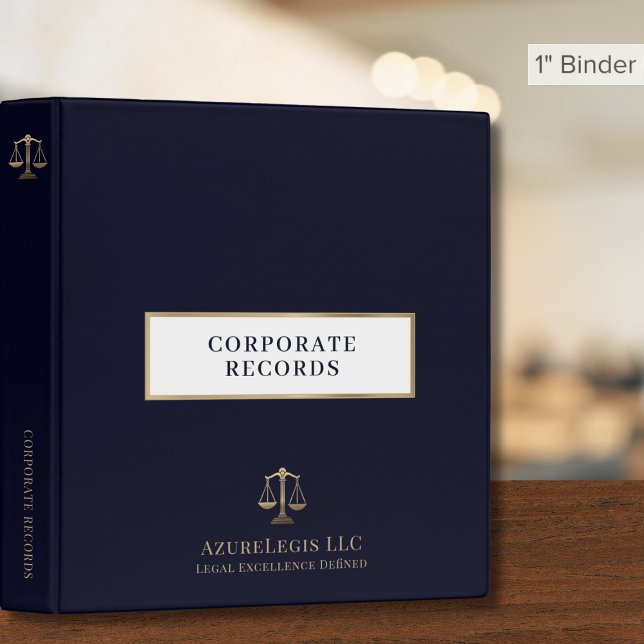 Corporate Records Binder Scales of Justice (Creator Uploaded)
