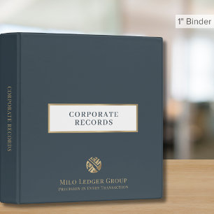 Corporate Records Custom Logo 3 Ring Binder