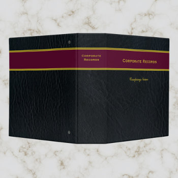 Corporate Records With Custom Name Binder by Sideview at Zazzle