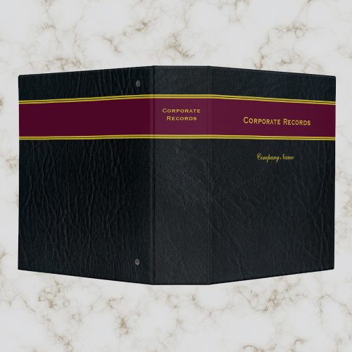 Corporate Records with Custom Name binder