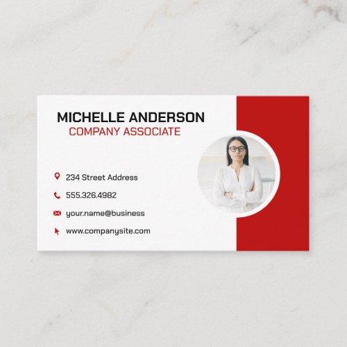 Corporate Red  Business Professional Business Card