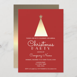 Corporate Red Christmas Invitation