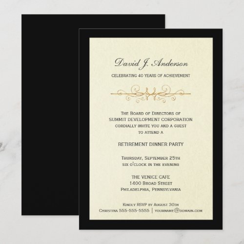 Corporate Retirement Party Invitations