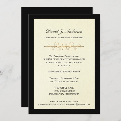 Corporate Retirement Party Invitations