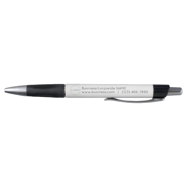 Corporate Round Logo Contact Phone Webpage on Side Pen (Bottom)