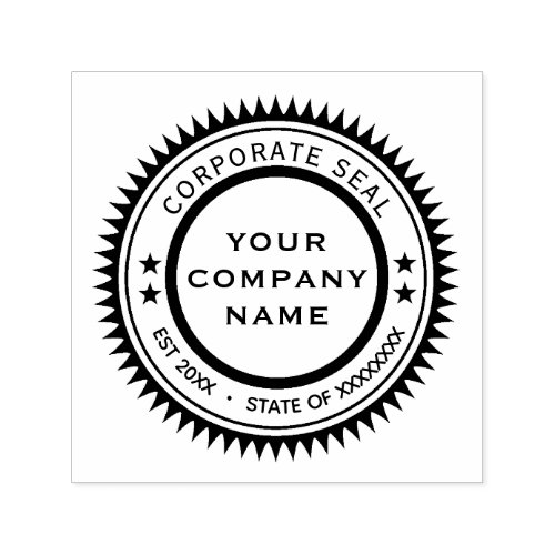 Corporate Seal with Company Name Self_inking Stamp