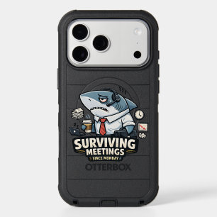 Corporate Shark Funny Phone Case Surviving Meeti