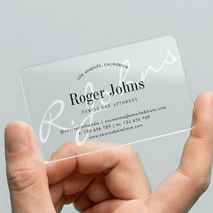 Corporate Signature Script Lawyer Accountant Clear Business Cards