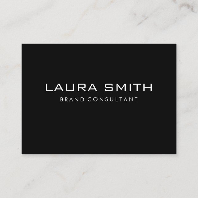 Corporate Simple | Black / Gray Business Card (Front)