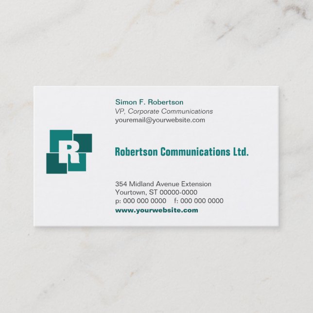 Corporate Squares Business Card (Front)