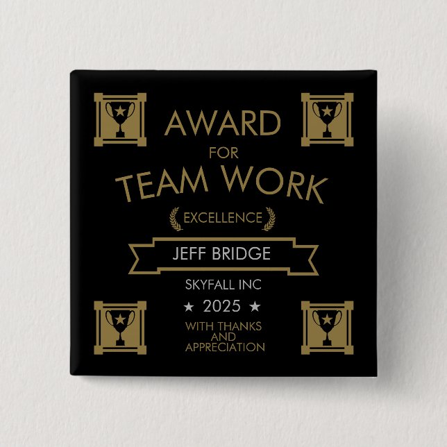 Corporate Staff Award Button (Front)