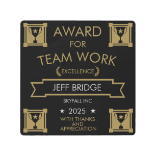 Corporate Staff Award Metal Print