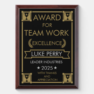 Corporate Staff Award Plaque