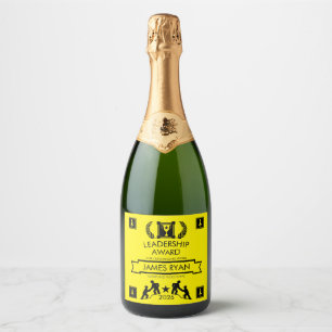 Corporate Staff Leadership Award Sparkling Wine Label