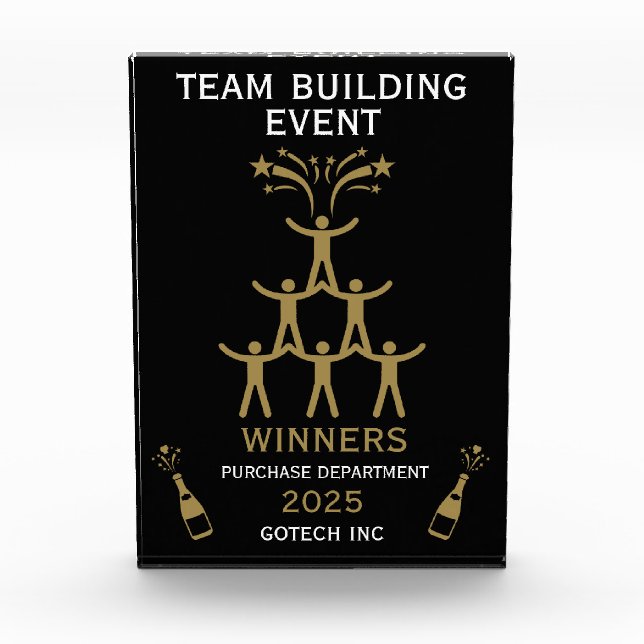 Corporate Staff Team Building Event Acrylic Award (Front)