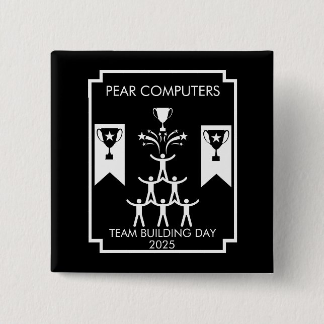 Corporate Staff Team Building Event Button (Front)