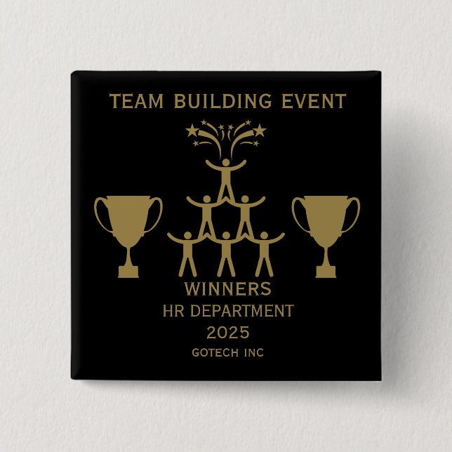 Corporate Staff Team Building Event Button (Front)