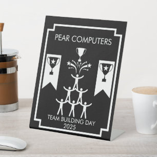 Corporate Staff Team Building Event Pedestal Sign