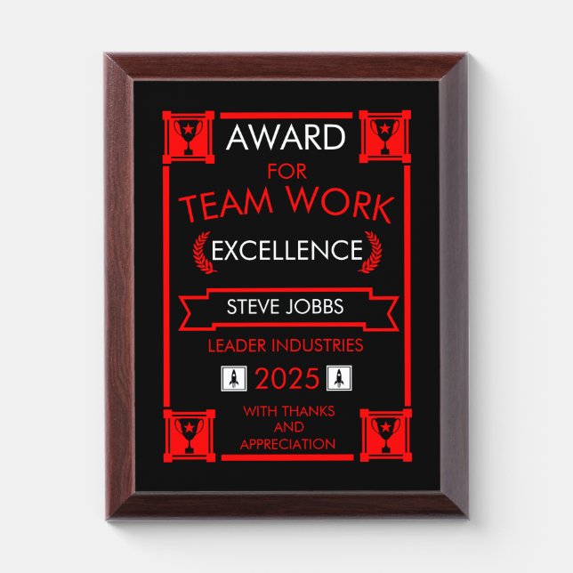 Corporate Staff Team Work Award (Vertical)