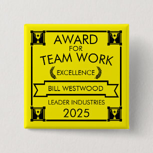 Corporate Staff Team Work Award Button