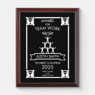 Corporate Staff Team Work Award Plaque