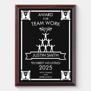 Corporate Staff Team Work Award Plaque