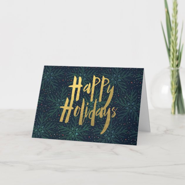 Corporate Style Pine Happy Holidays Invitation