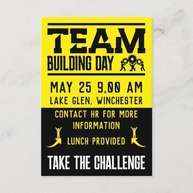 Corporate Team Building Day Enclosure Card (Front)