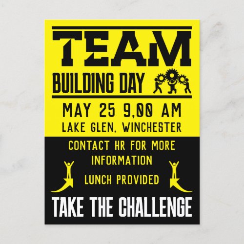 Corporate Team Building Day Invitation Postcard