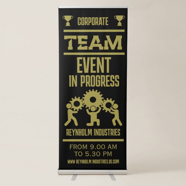 Corporate Team Building Day Retractable Banner (Front)