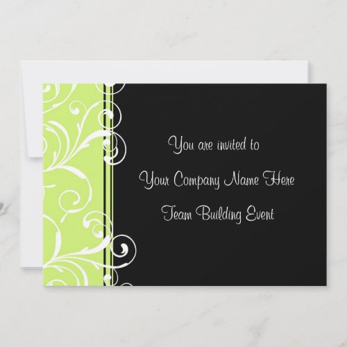 Corporate Team Building Event Invitations Green