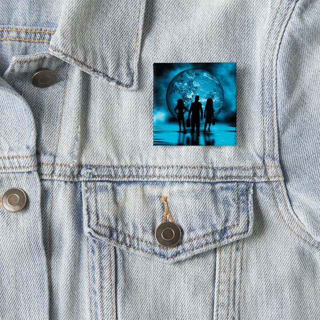 Corporate Team Silhouette Futuristic Business Button (Creator Uploaded)