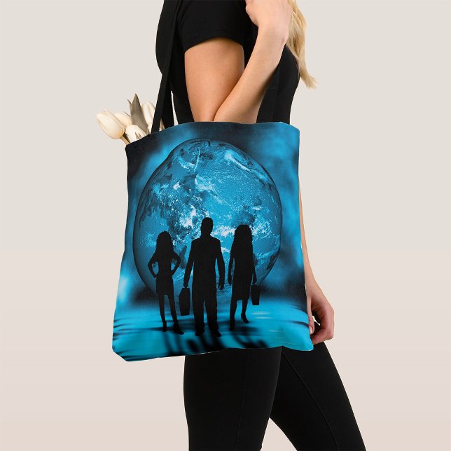 Corporate Team Silhouette Futuristic Business Tote Bag (Creator Uploaded)