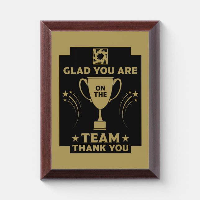 Corporate Team Thanks Award Plaque (Vertical)