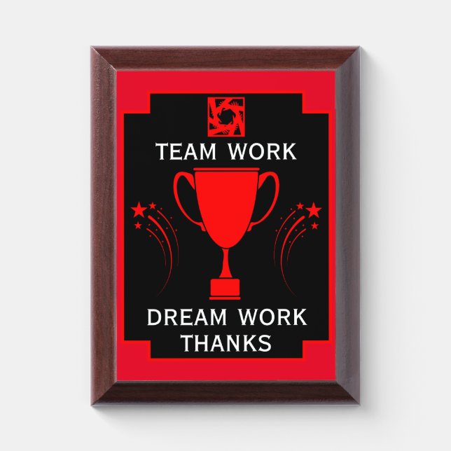 Corporate Team Thanks Award Plaque (Vertical)