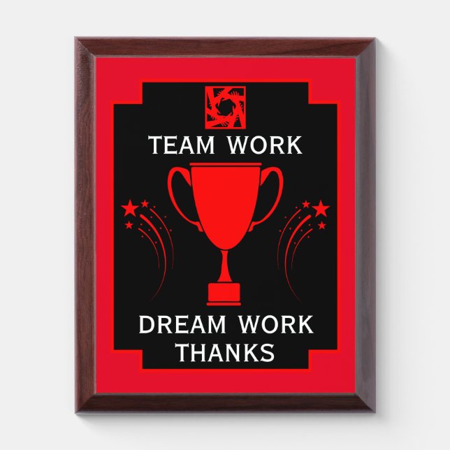 Corporate Team Thanks Award Plaque (Vertical)