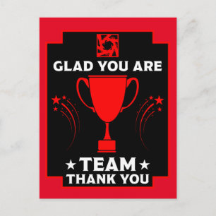 Corporate Team Thanks Postcard