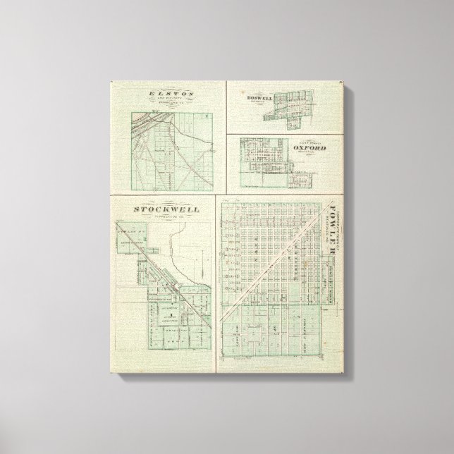 Corporate Town of Fowler, Benton Co Canvas Print (Front)