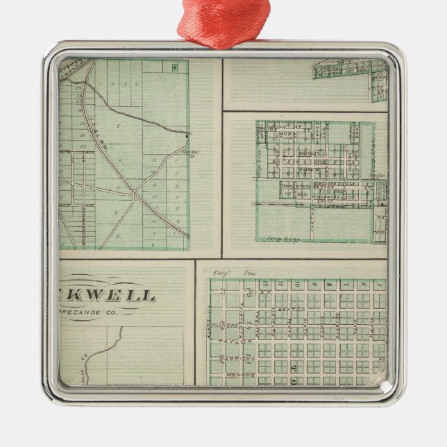 Corporate Town of Fowler, Benton Co Metal Ornament (Front)