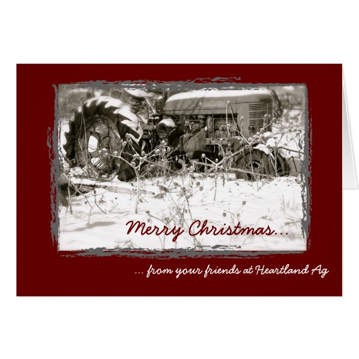 Corporate Tractor Christmas Card