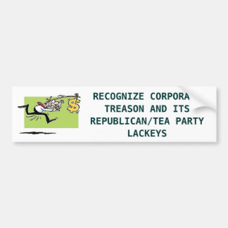 CORPORATE TREASON BUMPER STICKER