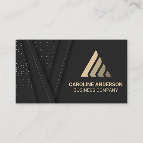 Corporate Triangle Logo Gold Business Card