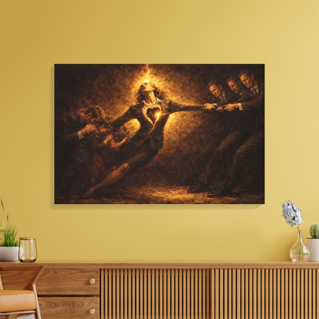 Corporate Tug: Impasto Style Canvas Print (Insitu(LivingRoom))