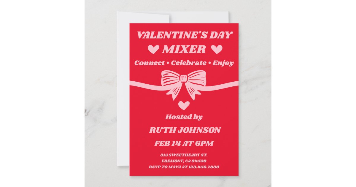 Corporate Valentine Mixer Invitation | Zazzle