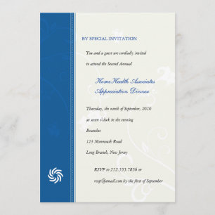 Corporate Vines Blue Invitation