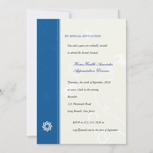 Corporate Vines Blue Invitation